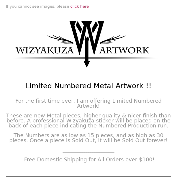 First Time Ever -- Numbered Metal Artwork! || Wizyakuza.com