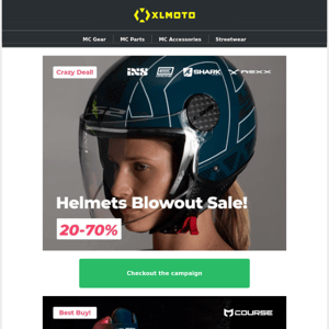 Helmets Blowout Sale!
