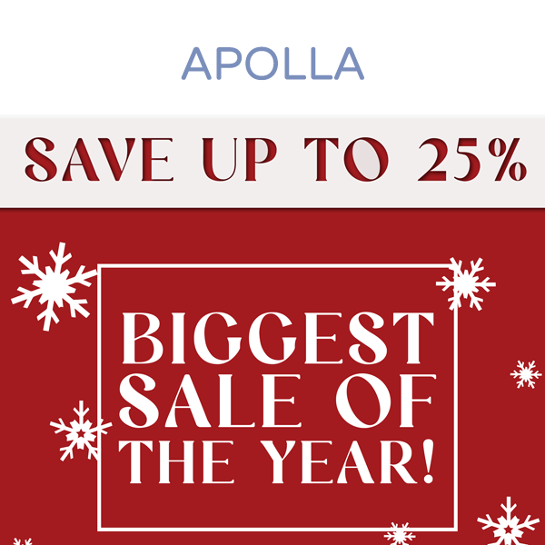 Shop the Biggest Sale of the Year!