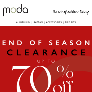 Up to 70% off in our clearance event!