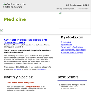 Medicine : Last Days for 20% Discount, See Coupon Code ...