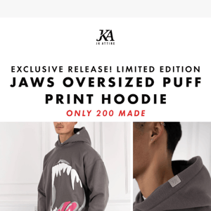 NEW IN - JAWS PUFF PRINT HOODIE! 🦈