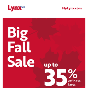 Big Fall Sale ✈️