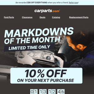 [Markdowns of the Month] 10% OFF Your Next Purchase 💰