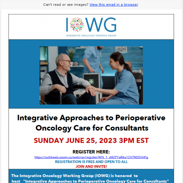 Integrative Approaches to Perioperative Oncology Care for Consultants