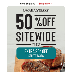 Hungry for $$$? Get 50% OFF & an EXTRA 20% OFF!
