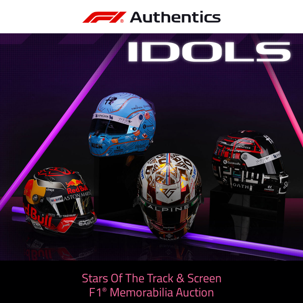 First Look Helmets On Our Idols Auction F1 Authentics