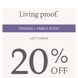 Last chance for 20% OFF