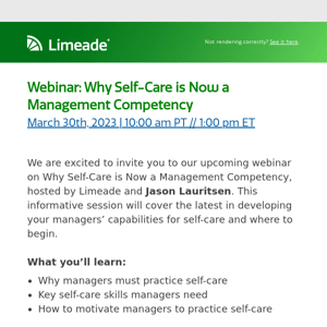 Why Self-Care is Now a Management Competency