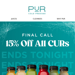 🎃 Last chance for 15% off all CURs