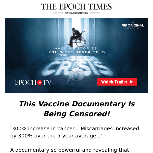 🚫 This Vaccine Documentary is Being Censored!