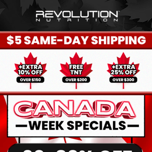 🚀 Weekend Only Price Drops! Canada Week Specials!