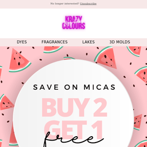 Buy 2, get 1 FREE Mica Powder! 😍