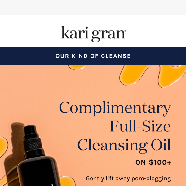 Free Full-Size Cleansing Oil Starts Now