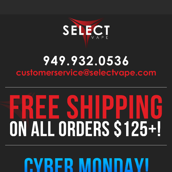 CYBER MONDAY 25% OFF GOING ON NOW!