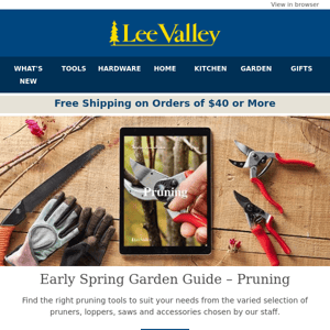The Early Spring Garden Guide – Pruning
