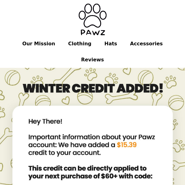 ❄️ Winter Credit Added! ❄️