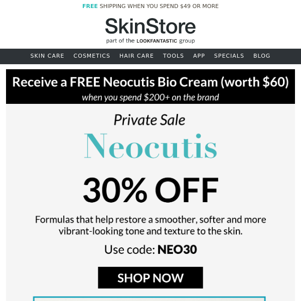 Private Sale — 30% Off Neocutis💙