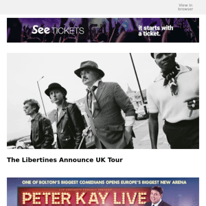 The Libertines, Peter Kay, Noel Gallagher's High Flying Birds + More