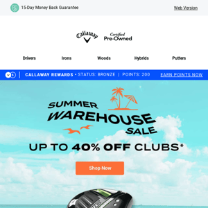 Three Words: SUMMER. WAREHOUSE. BLOWOUT.