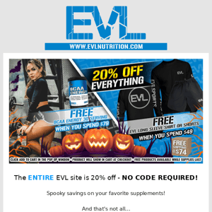 🎃 SPOOKY SAVINGS - 20% OFF SITEWIDE + More!