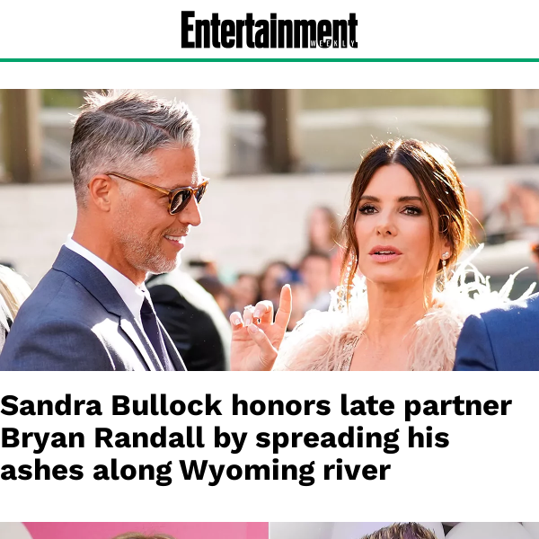 Sandra Bullock spreads late partner Bryan Randall's ashes