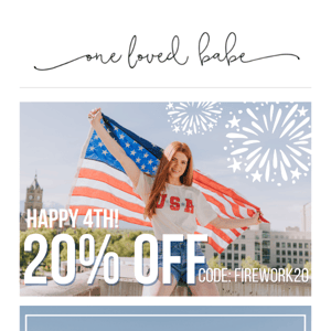 💥20% OFF FOR THE 4TH!💥