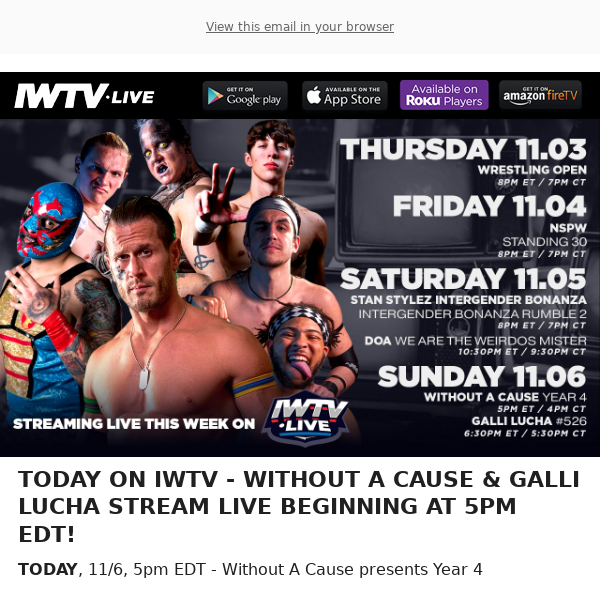 TODAY on IWTV: WAC & GALLI!