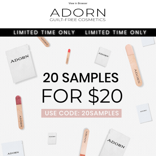 20 Samples for JUST $20 - 48HRS ONLY! 💝