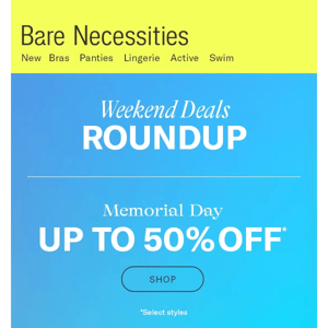 Unbeatable Weekend Sales Up To 50% Off!