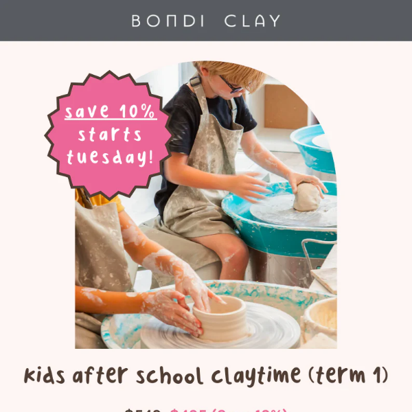 🎉 10% off Kids After School Claytime
