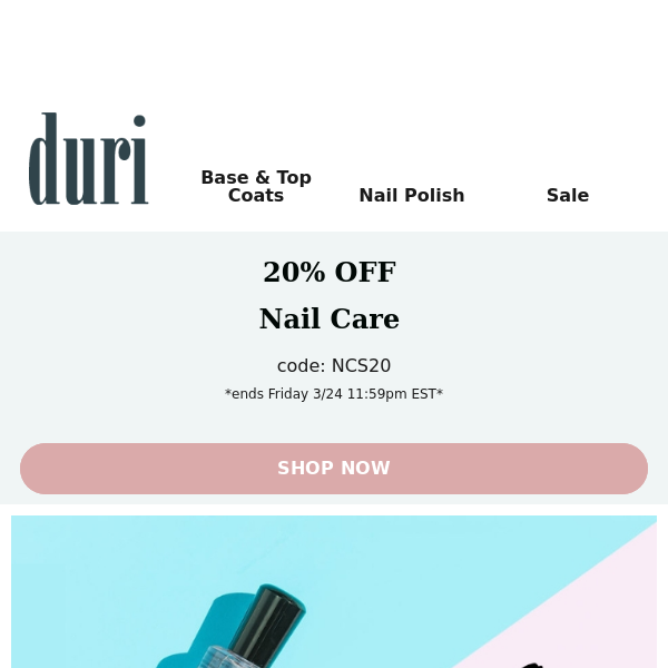 20% OFF on all NAIL CARE