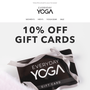 Final Call for 10% off Gift Cards!