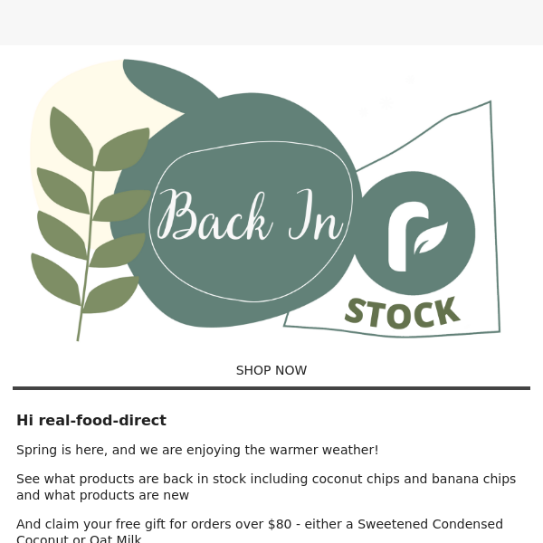 Real Food Direct ... BACK IN STOCK & NEW