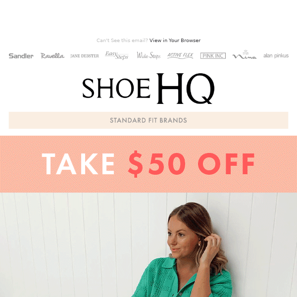 It's Time to Shop - Get $50 Off!