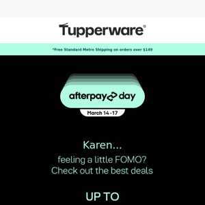 Last Chance for AfterPay Day Savings! 💰