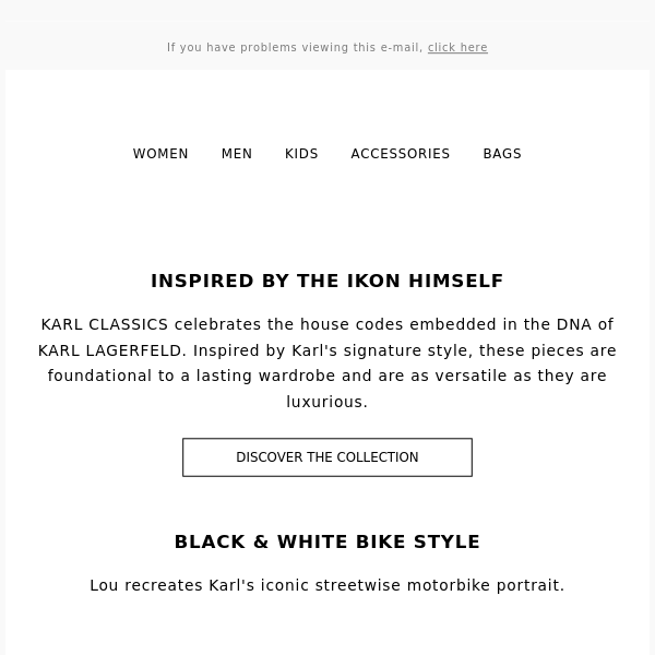 KARL CLASSICS: A Timeless Edit of Enduring Style​