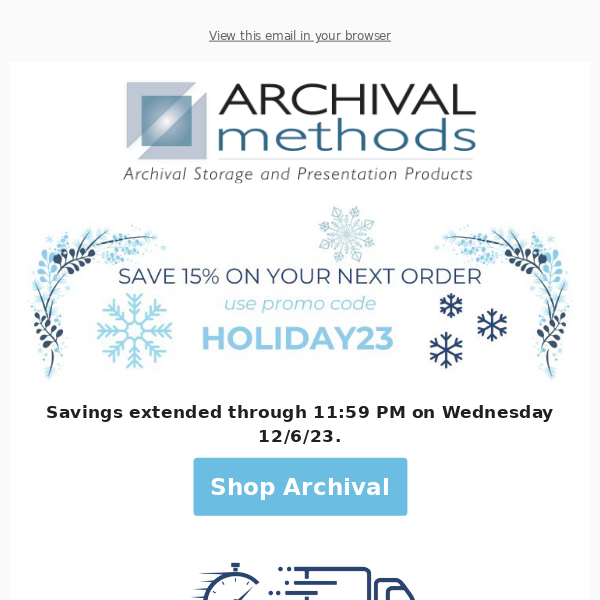 Savings Extended through 12/6