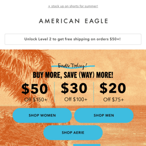 ENDS TODAY: $50 OFF SUMMER NECESSITIES