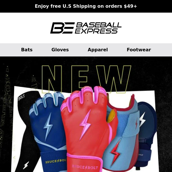 Get a Grip with Baseball Express Bolt Batting Gloves ⚡
