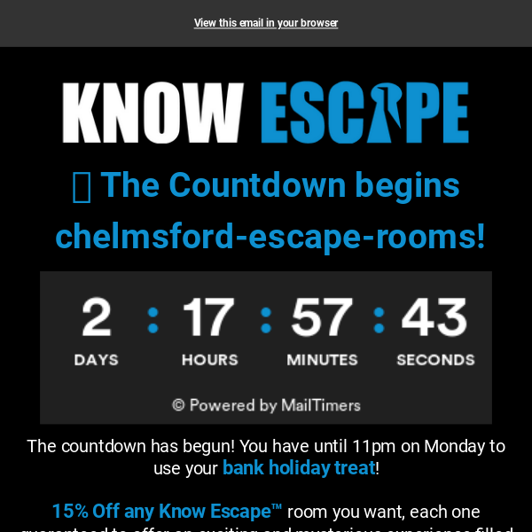 ⏳ Tick Tock Chelmsford Escape Rooms