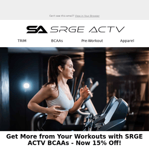 Refresh, Refuel, Recover – Try Our Award-Winning SRGE ACTV BCAAs with a Sweet Discount!