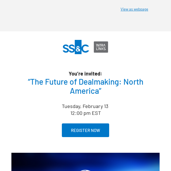 “The Future of Dealmaking: North America” webinar — Feb. 13
