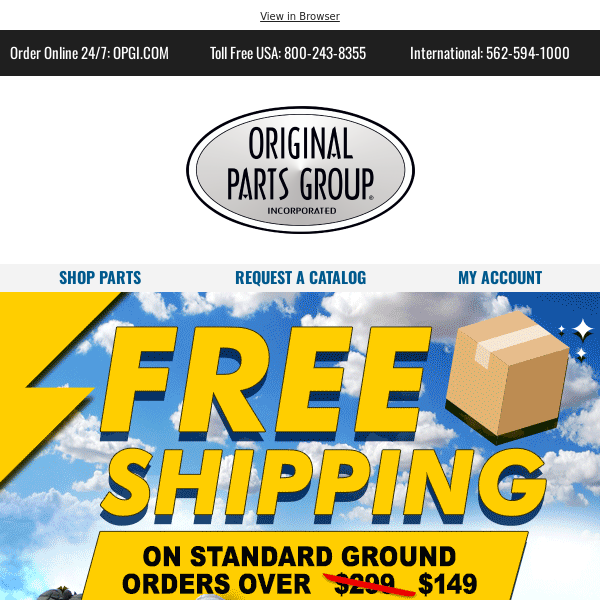 Final Hours of Free Shipping Over $149