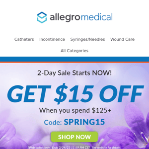 Spring into Savings 🌻 2 Day Sale!