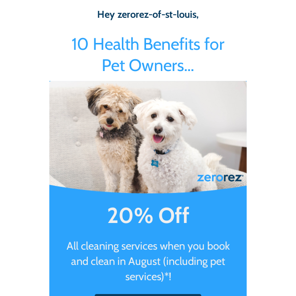 20% Off to Help Clean Those Pet Messes