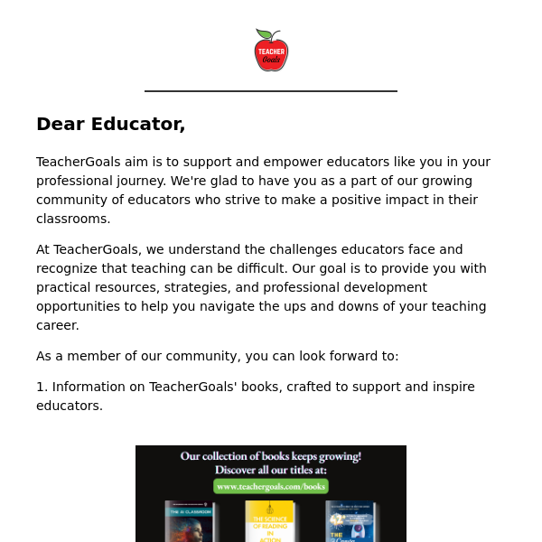 Welcome to TeacherGoals - Your Partner in Education