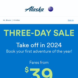 Ring in the new year with low fares!