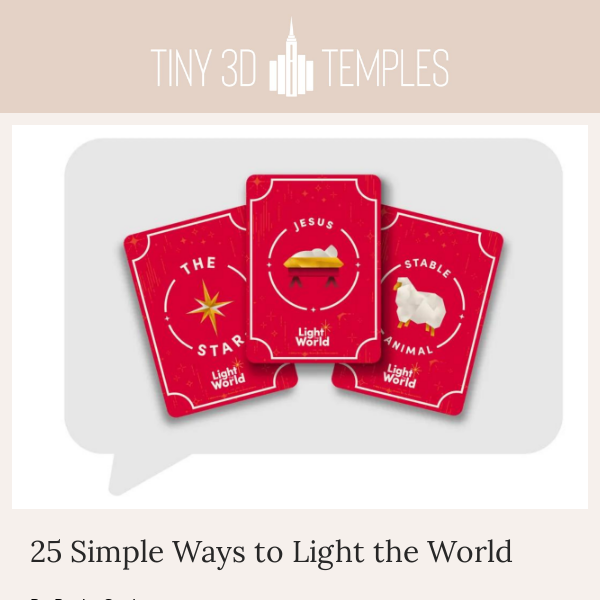 25 Simple Ways to Light the World