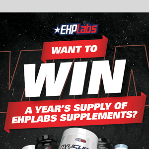 Want to win a YEAR'S SUPPLY of EHPLabs supplements ⚡️💪🏼